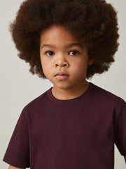 Children & Baby 9-13 yrs Cotton Crew-Neck T-Shirt in Bordeaux