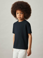 Children & Baby 9-13 yrs Cotton Crew-Neck T-Shirt in Navy
