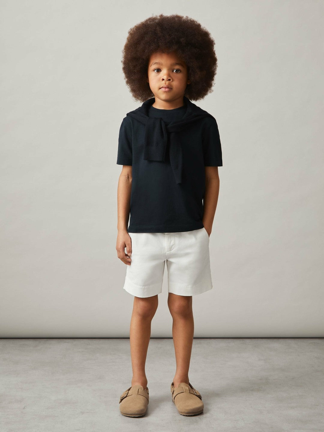 Children & Baby 9-13 yrs Cotton Crew-Neck T-Shirt in Navy