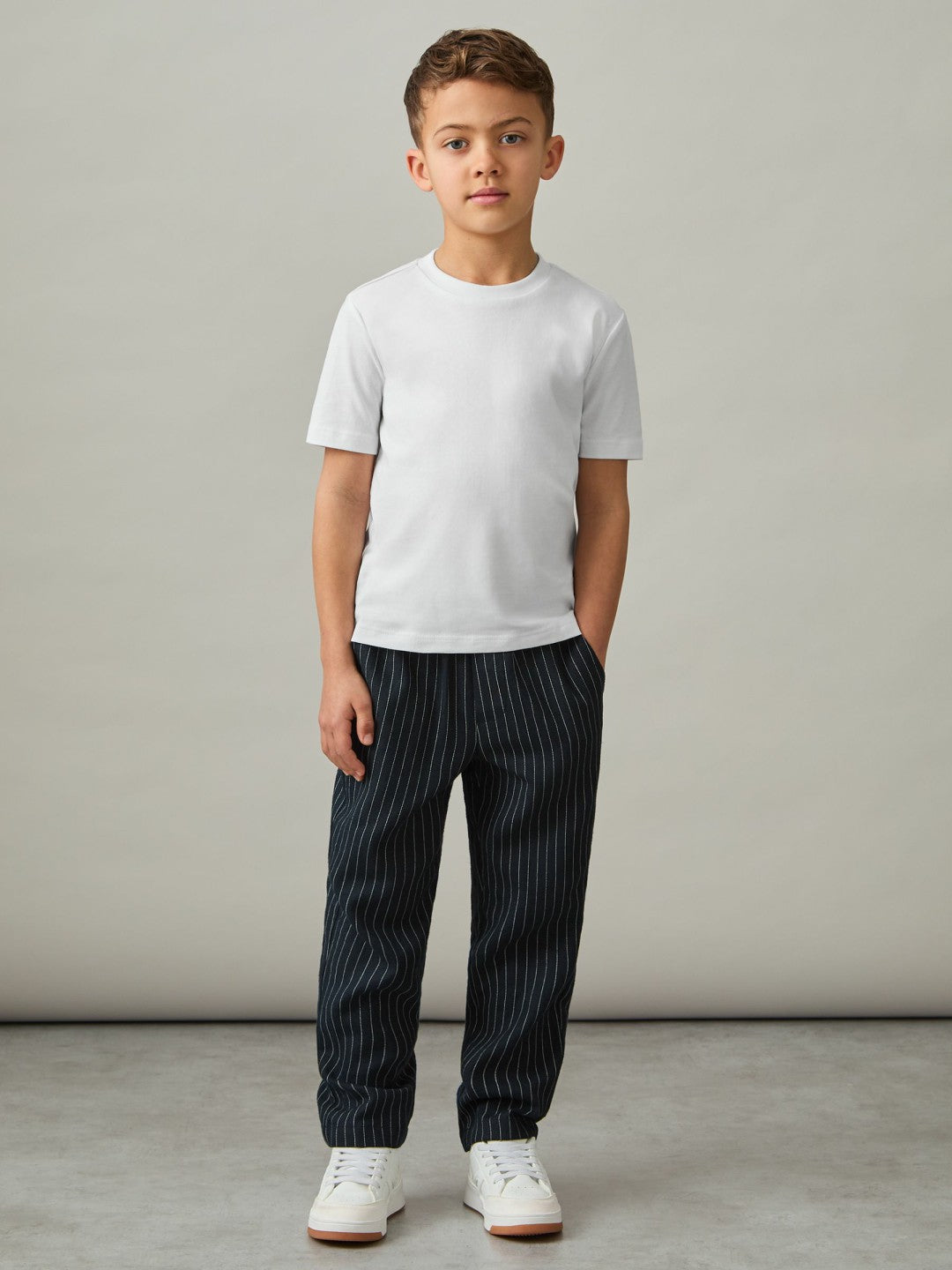 Children & Baby Cotton Crew-Neck T-Shirts 3 Pack in White