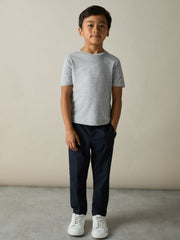 Children & Baby 3-9 yrs Cotton Crew-Neck T-Shirts 3 Pack in White/Navy/Soft Grey