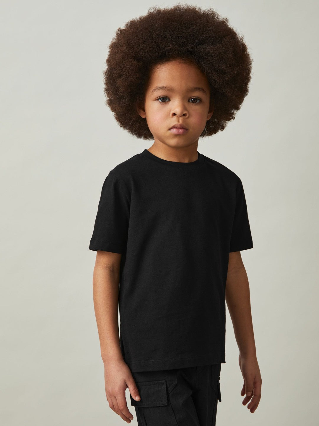 Children & Baby 9-13 yrs Cotton Crew-Neck T-Shirt in Black