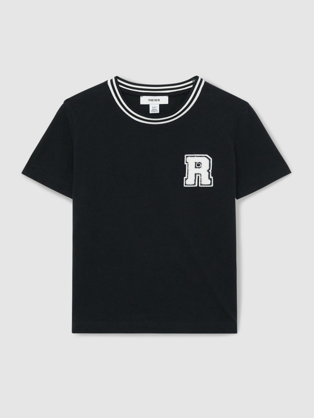 Children & Baby 3-9 yrs Cotton Letter Patch T-Shirt in Navy