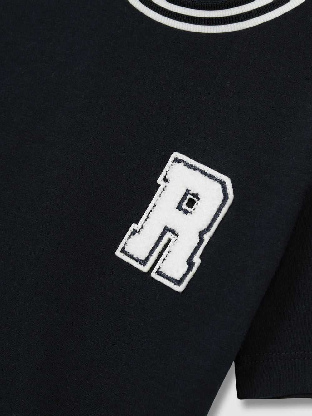Children & Baby 3-9 yrs Cotton Letter Patch T-Shirt in Navy