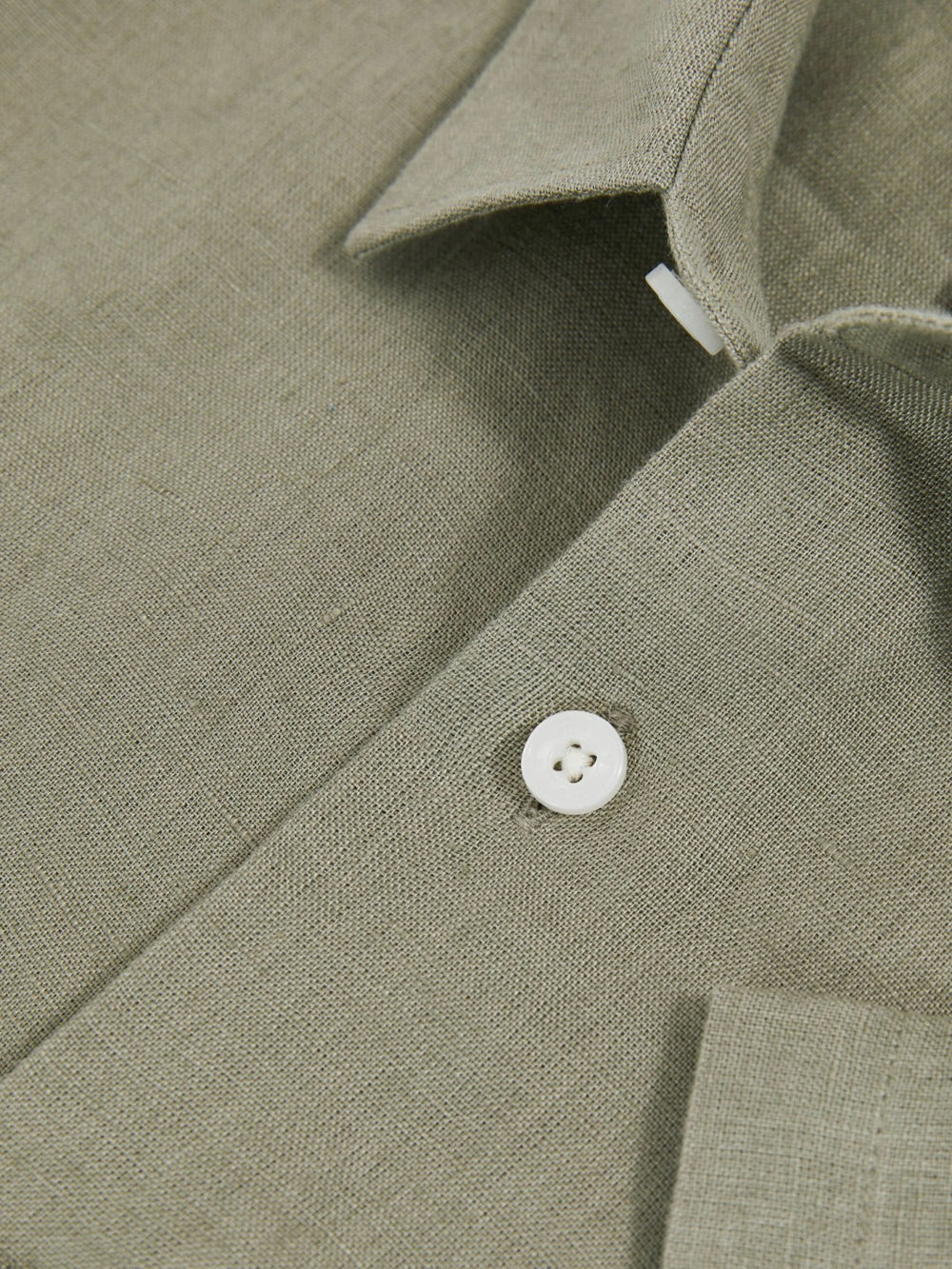 Children & Baby 3-9 yrs Short Sleeve Linen Shirt in Thyme Green
