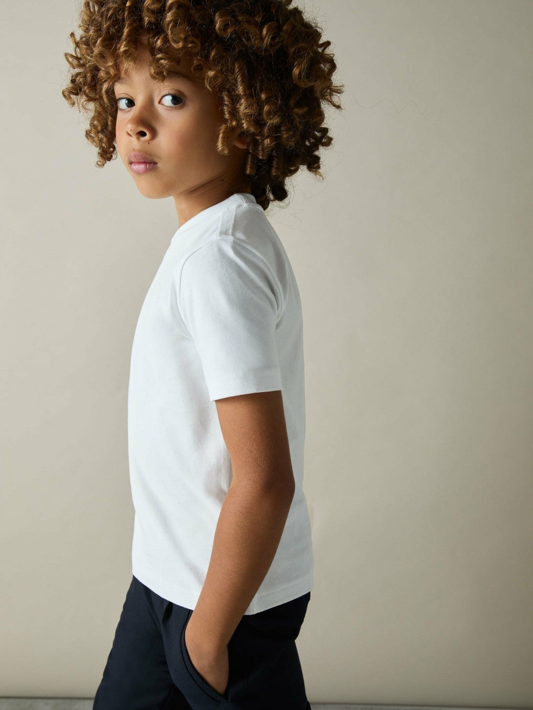 Children & Baby 3-9 yrs Cotton Crew-Neck T-Shirt in White