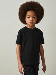 Children & Baby 3-9 yrs Cotton Crew-Neck T-Shirt in Black