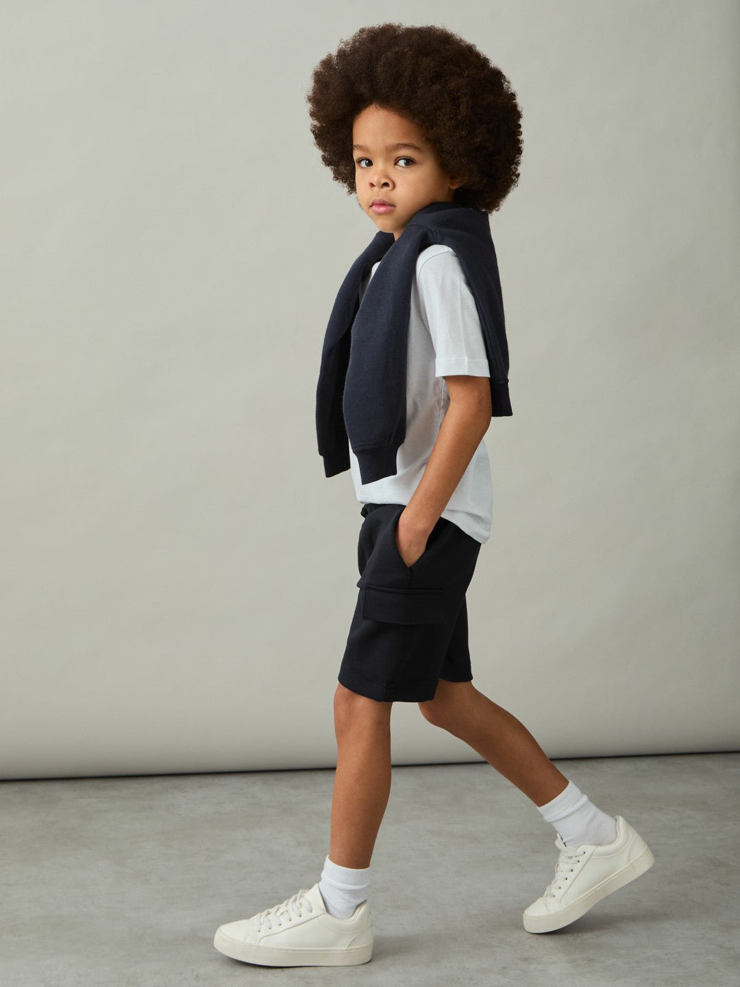 Children & Baby 3-9 yrs Interlock-Jersey Cargo Shorts in Navy