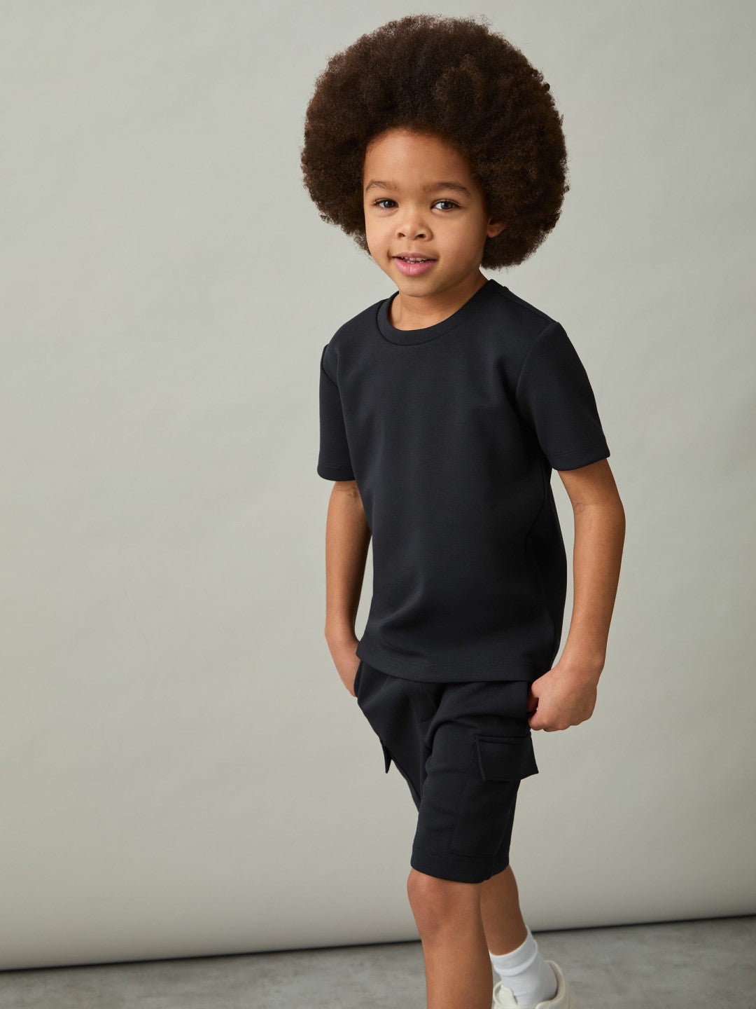 Children & Baby 9-13 yrs Interlock-Jersey Crew-Neck T-Shirt in Navy