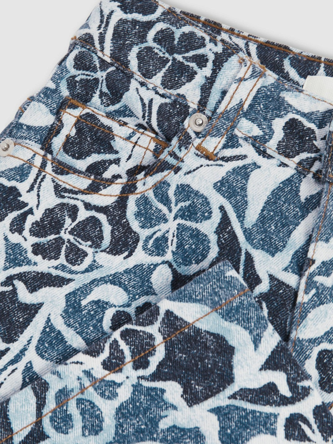 Children & Baby 9-13 yrs Floral-Print Straight-Leg Jeans in Blue