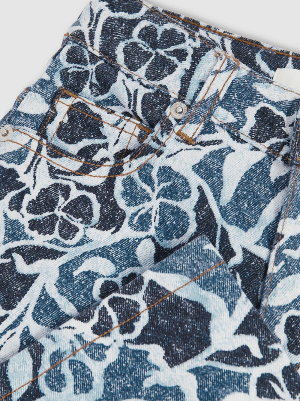 Children & Baby 9-13 yrs Floral-Print Straight-Leg Jeans in Blue