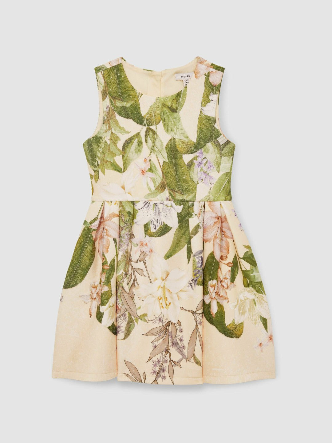 Children & Baby 4-9 yrs Floral Scuba Sleeveless Dress in Pink Print