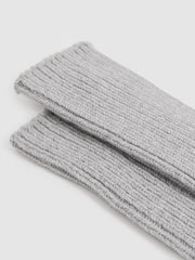 Women Rib-Knit Socks With Cashmere in Grey