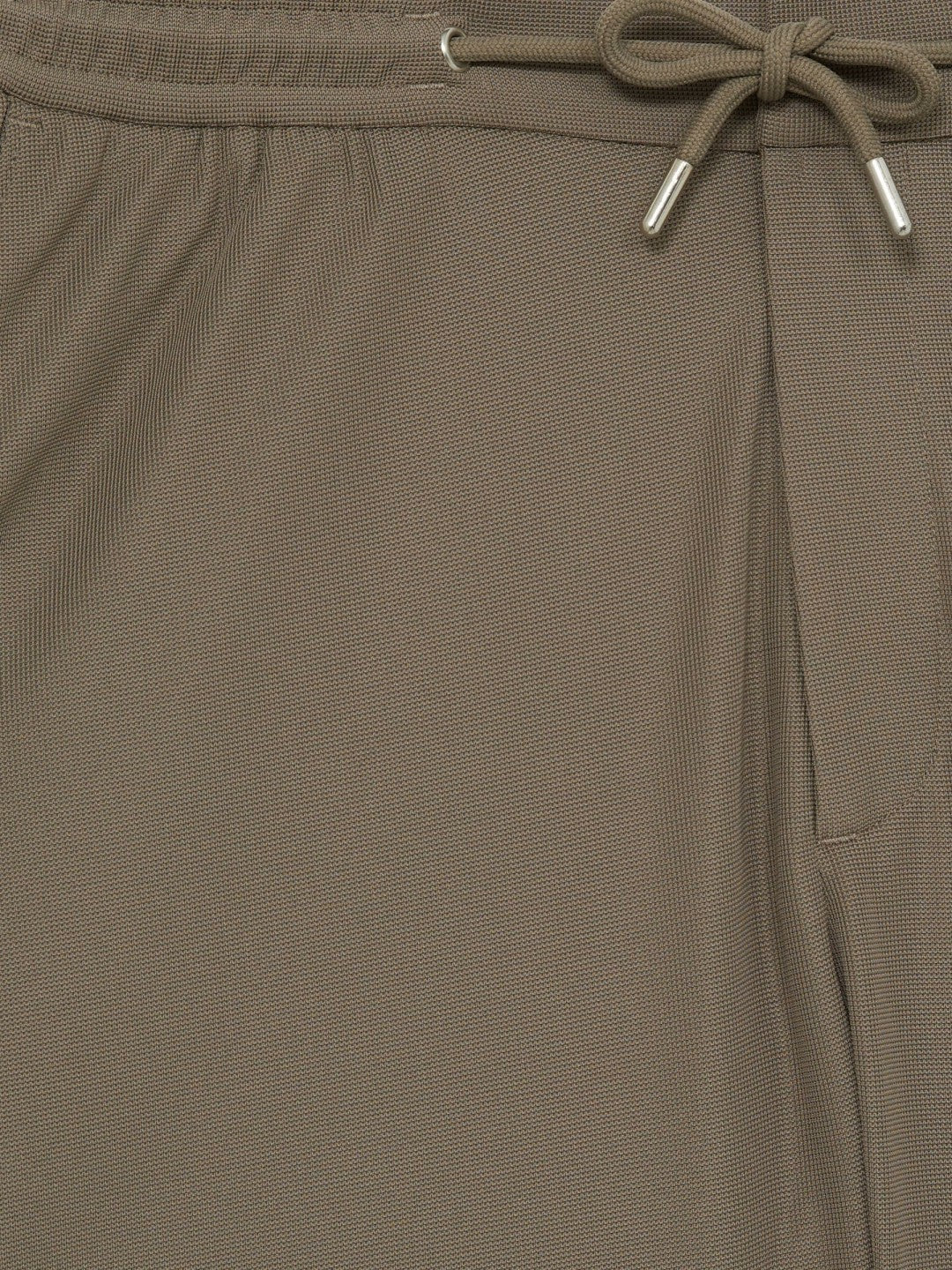 Men Textured Drawstring Shorts in Mocha Brown