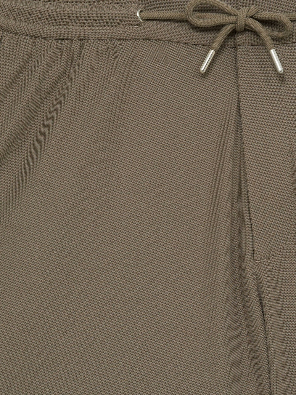 Men Textured Drawstring Shorts in Mocha Brown