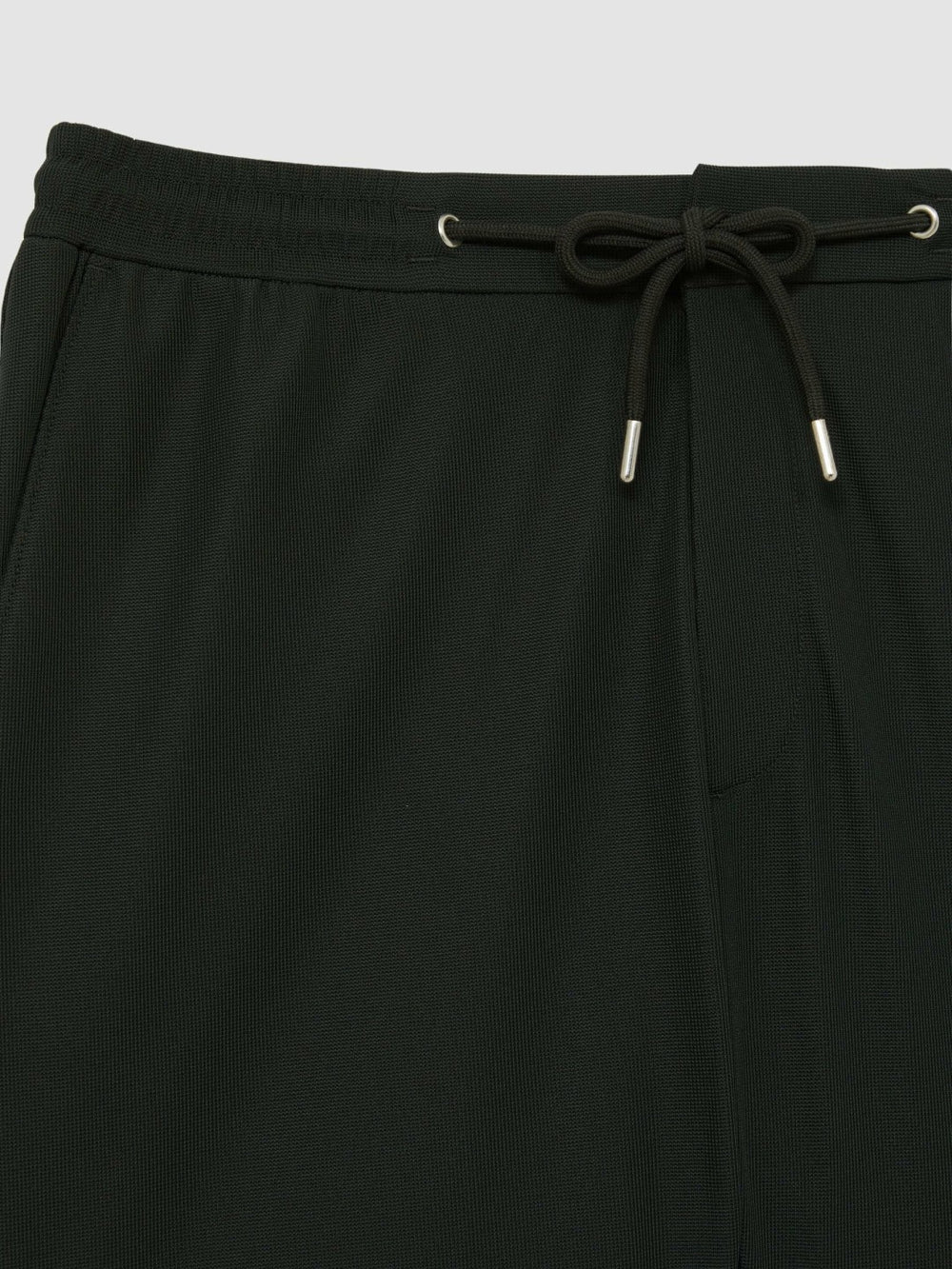 Men Textured Drawstring Shorts in Dark Green