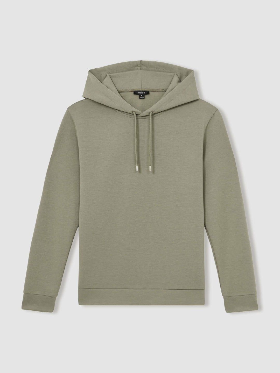 Men Interlock Jersey Drawstring Hoodie in Sage