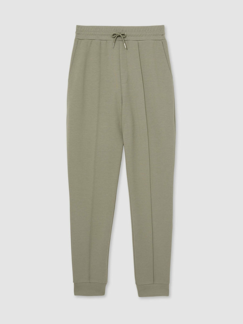Men Drawstring Jersey Joggers in Sage