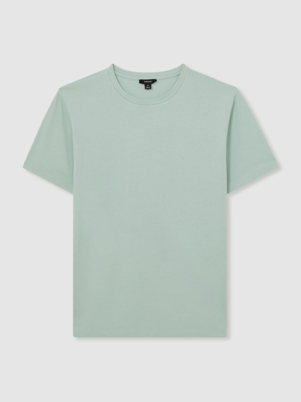 Men Cotton Crew Neck T-Shirt in Mint Green