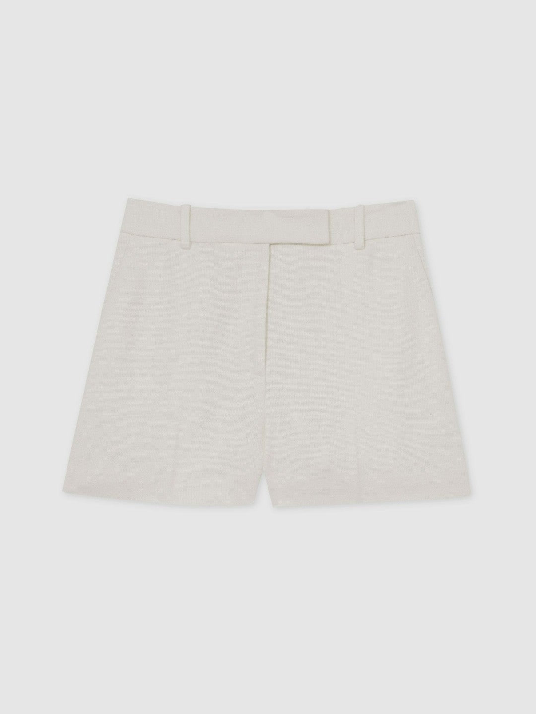 Women Linen-Blend Tailored Shorts in White