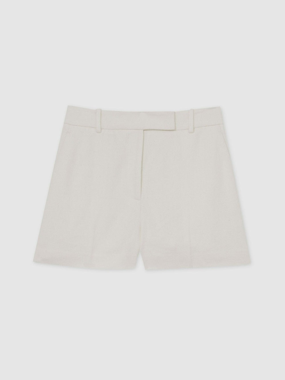 Women Linen-Blend Tailored Shorts in White