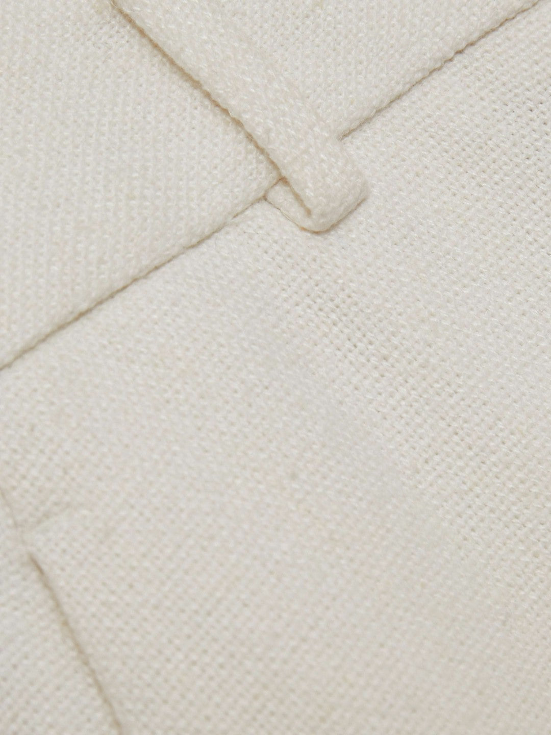 Women Linen-Blend Wide-Leg Trousers in White