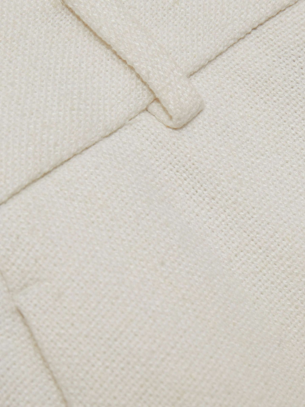 Women Linen-Blend Wide-Leg Trousers in White