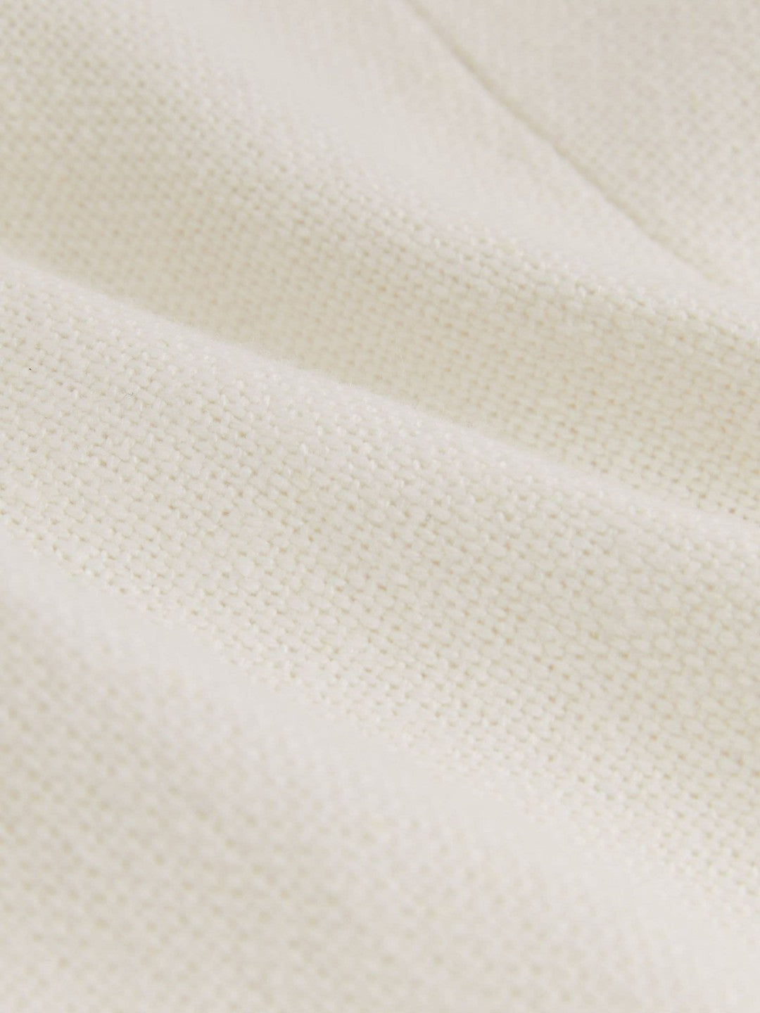 Women Petite Linen-Blend Double-Breasted Suit Jacket in White