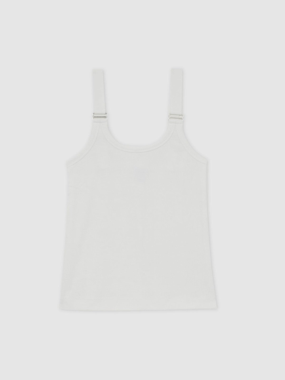 Women Stretch-Cotton D-Ring Strap Vest in White