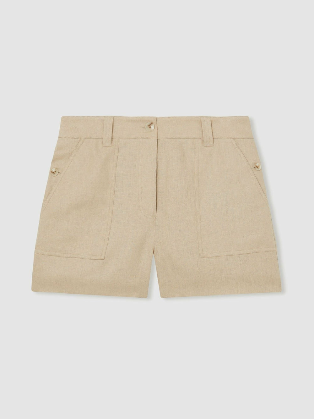 Women Linen Shorts in Neutral