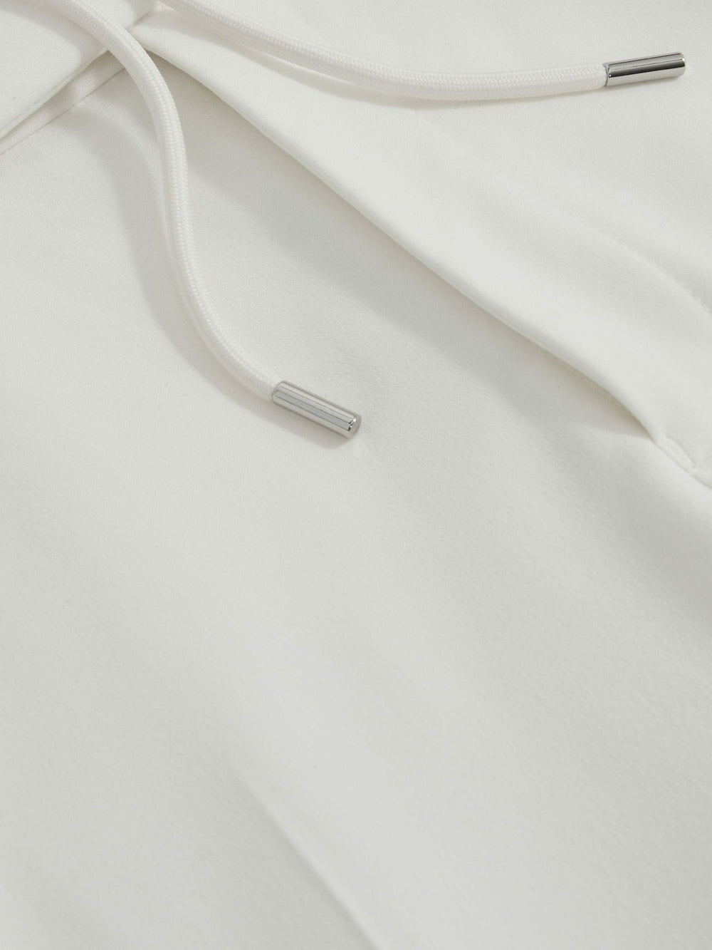 Men Slim-Fit Internal-Drawstring Trousers in White