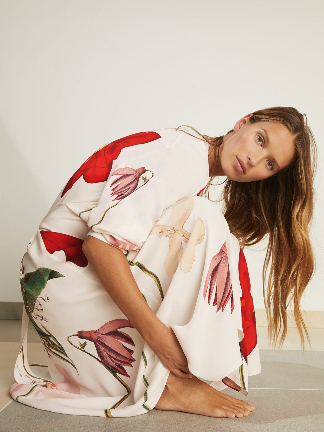 Women | NYBG Floral-Print Maxi Dress in Ivory