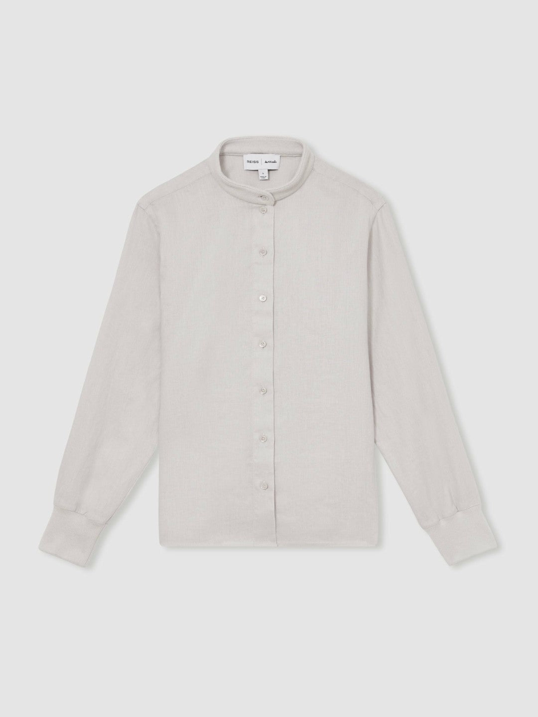 Women | Les 100 Ciels Linen Shirt in Soft Grey