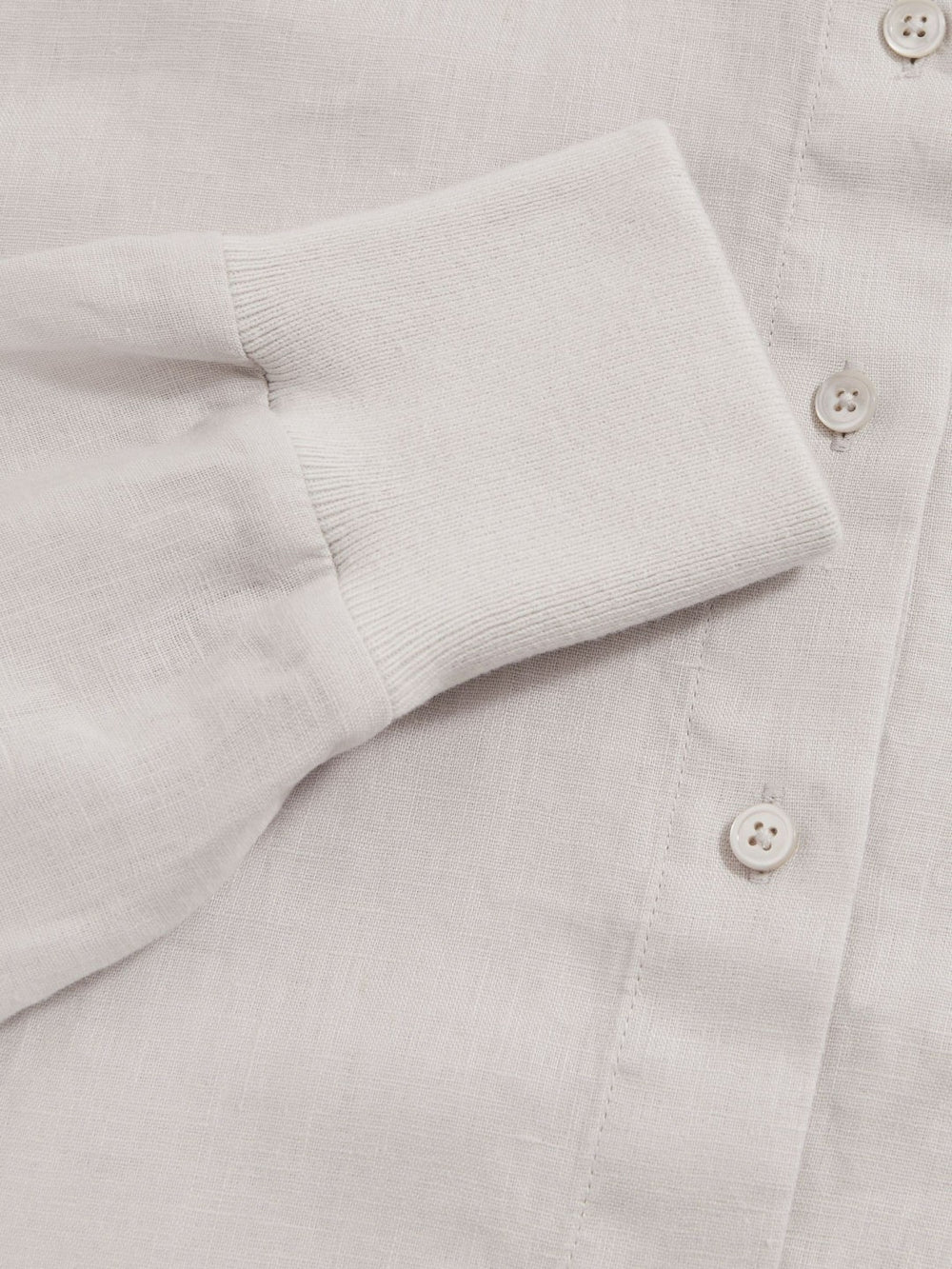 Women | Les 100 Ciels Linen Shirt in Soft Grey