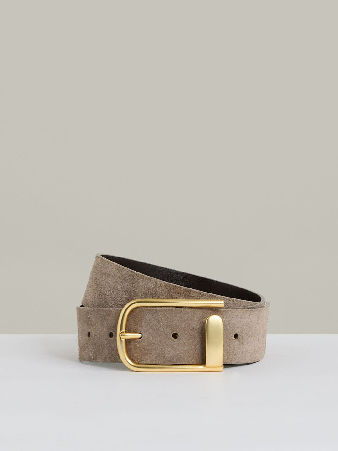 Women Leather Half Keeper Belt in Grey