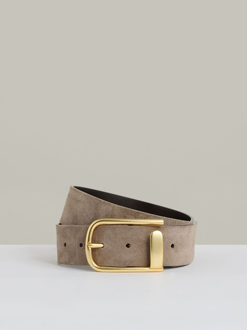 Women Leather Half Keeper Belt in Grey