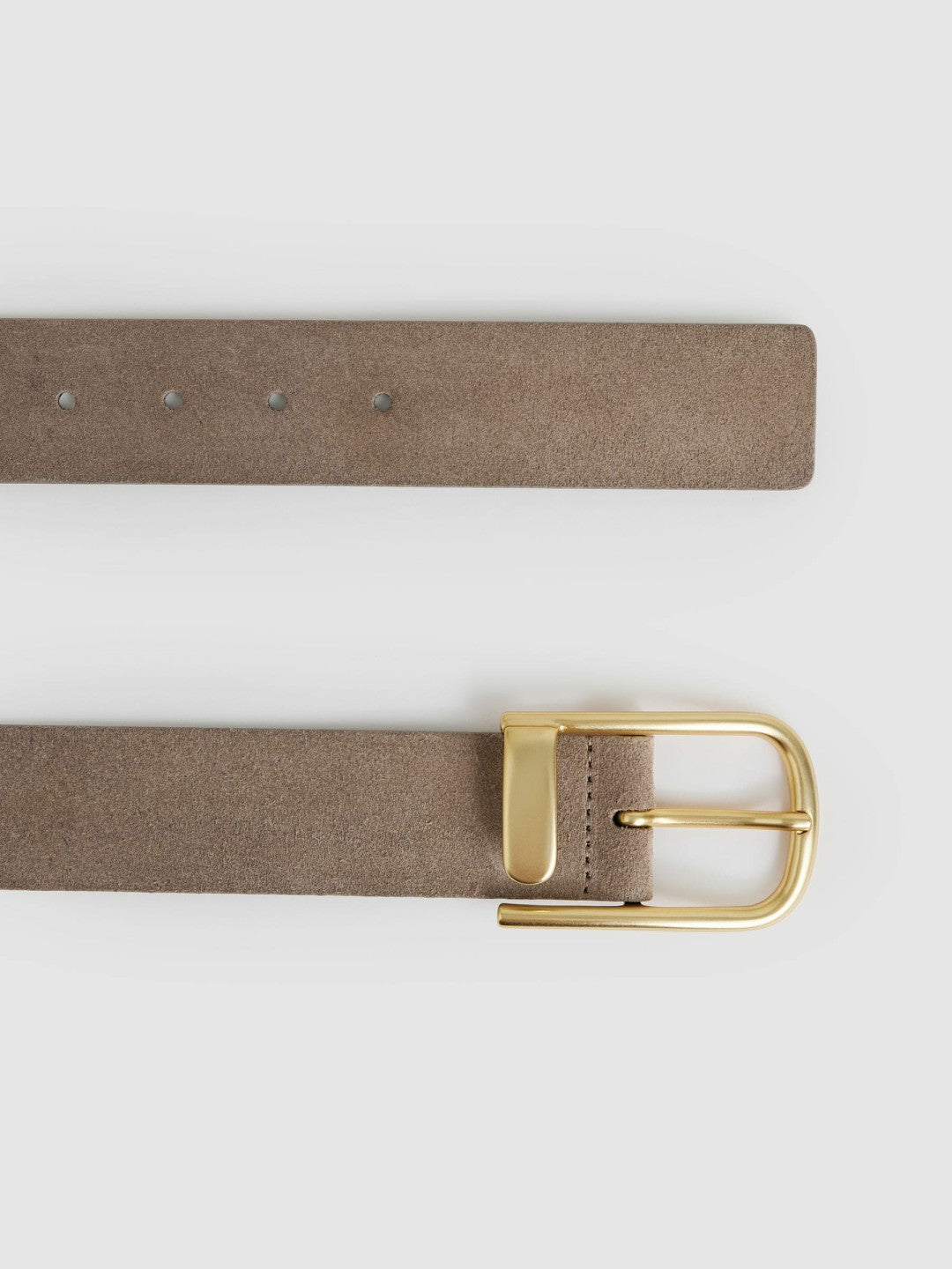 Women Leather Half Keeper Belt in Grey