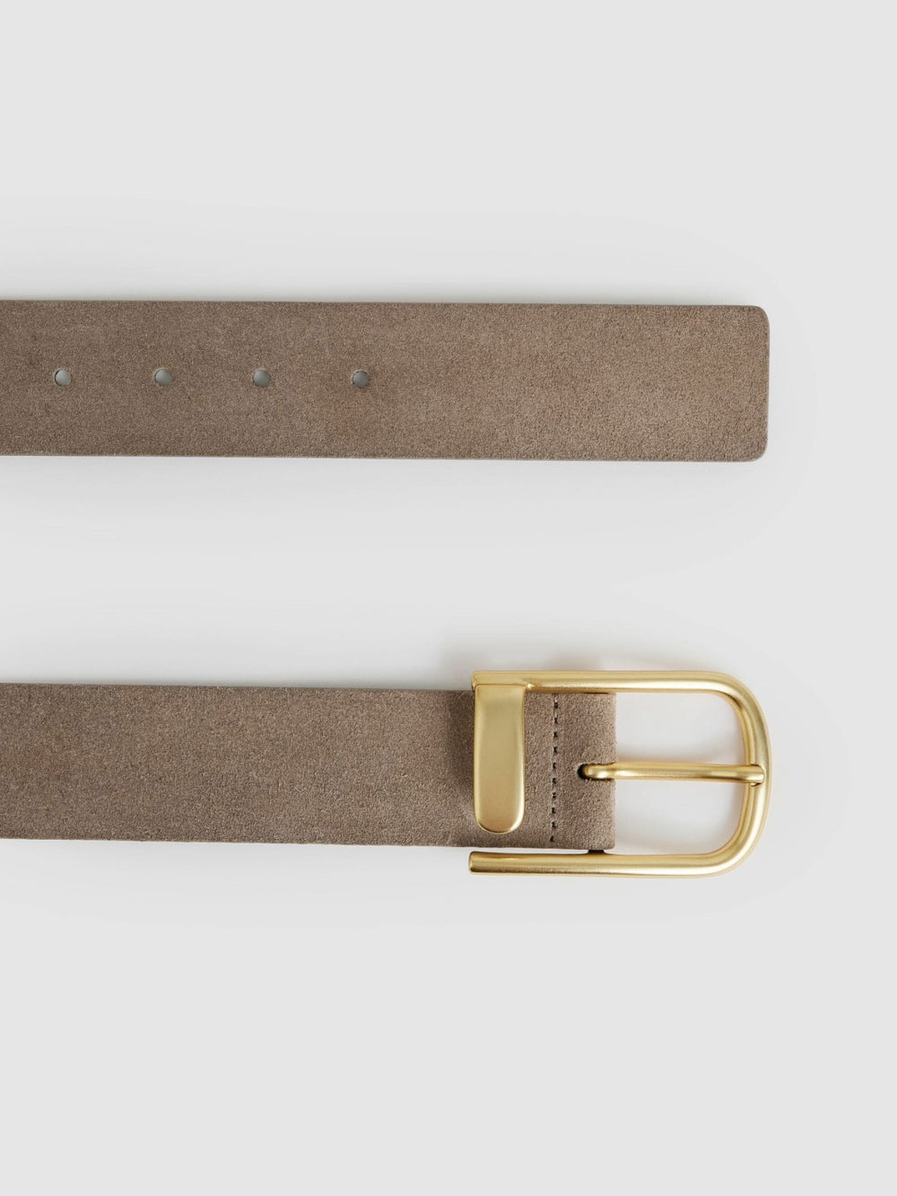 Women Leather Half Keeper Belt in Grey