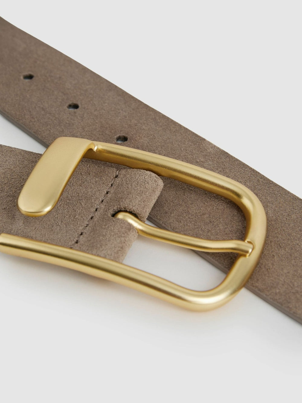 Women Leather Half Keeper Belt in Grey