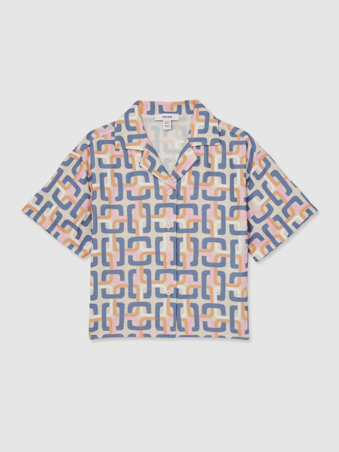 Children & Baby 4-9 yrs Geometric Chain Print Shirt in Multi