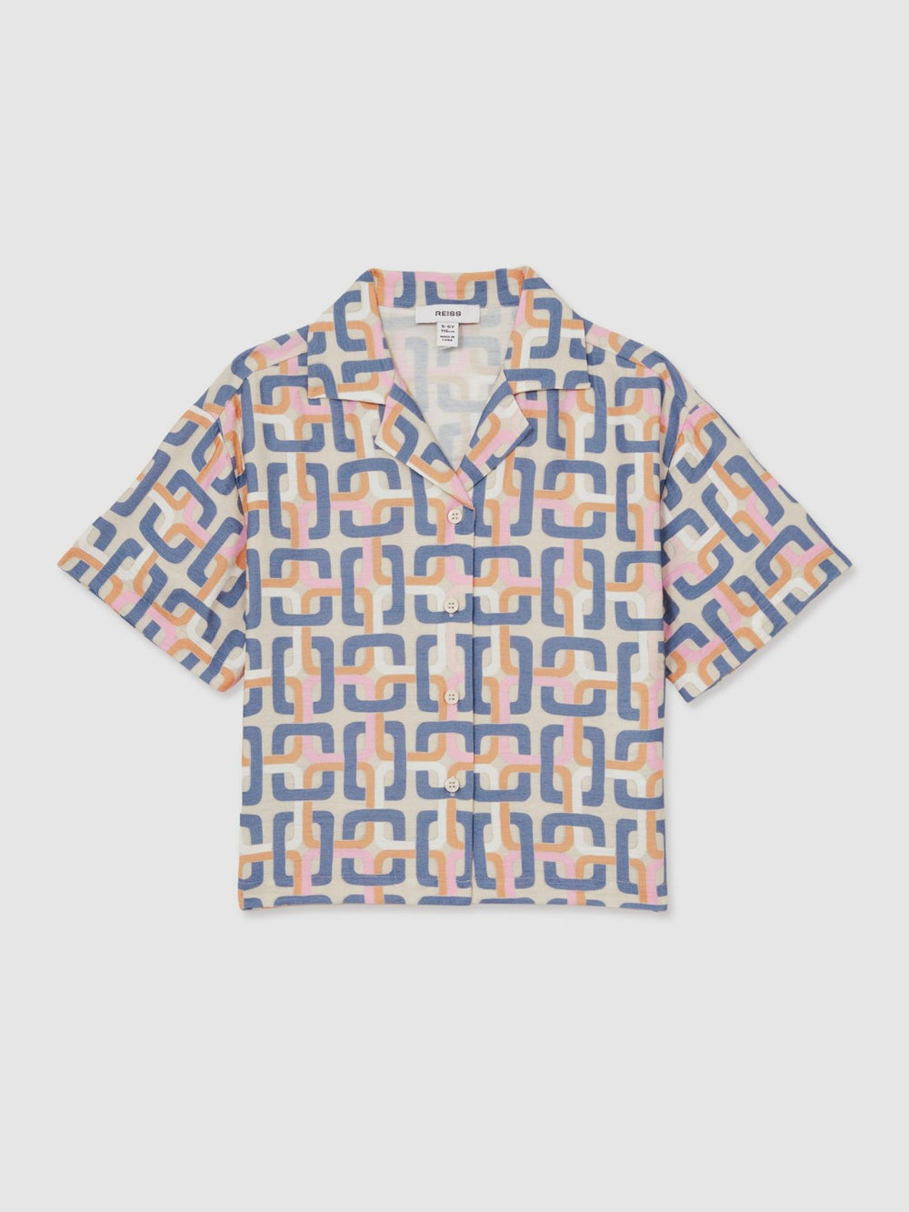 Children & Baby 4-9 yrs Geometric Chain Print Shirt in Multi