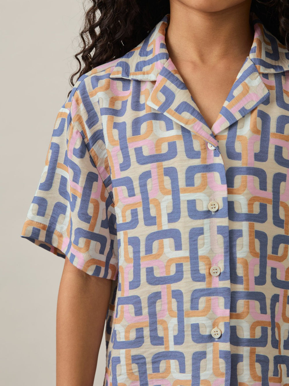 Children & Baby 4-9 yrs Geometric Chain Print Shirt in Multi