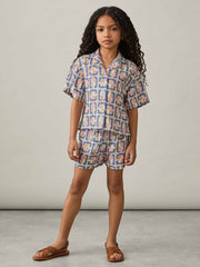Children & Baby 9-13 yrs Geometric Chain Print Shorts in Multi
