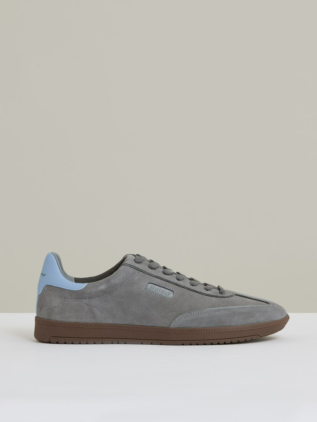 Men Suede Low-Top Trainers in Dark Grey