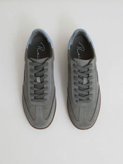 Men Suede Low-Top Trainers in Dark Grey
