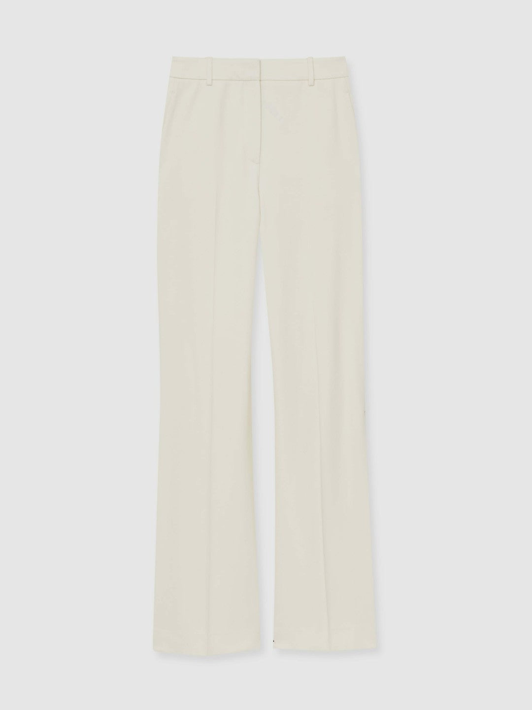 Women Petite Wide Leg Tailored Trousers in Cream