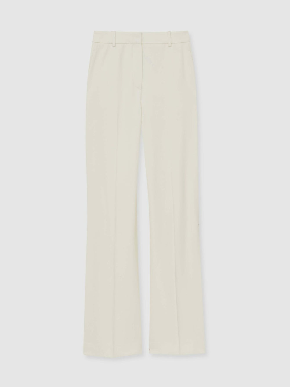 Women Wide Leg Tailored Trousers in Cream
