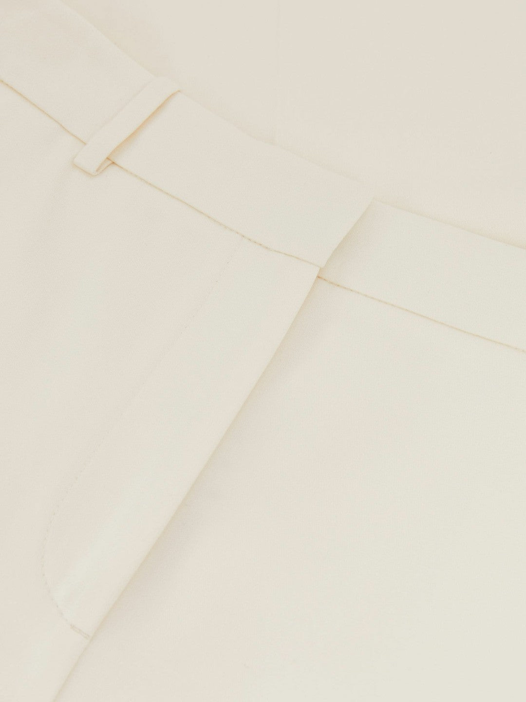 Women Wide Leg Tailored Trousers in Cream
