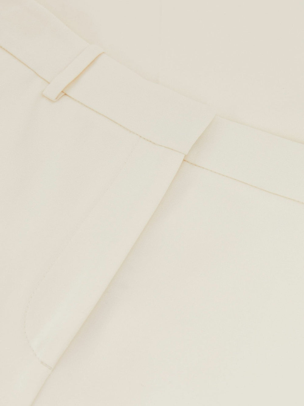 Women Wide Leg Tailored Trousers in Cream