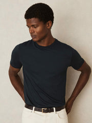 Men Cotton-Jersey Crew-Neck T-shirts 3 Pack in Navy
